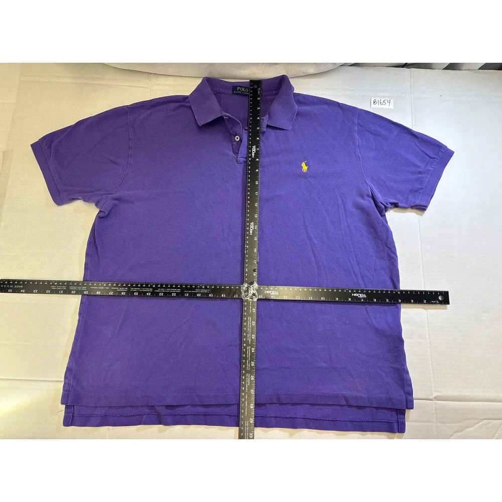 Polo Ralph Lauren Mens XXL Purple Short Sleeve Cotton Pique Polo Shirt